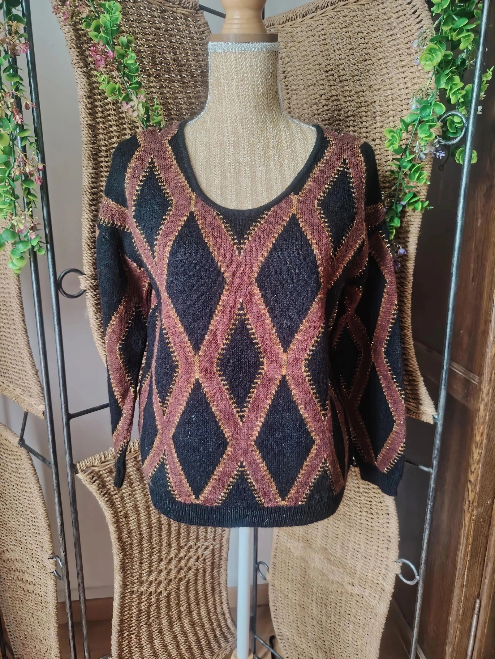 Pull motif géométrique femme 34 Bonobo 